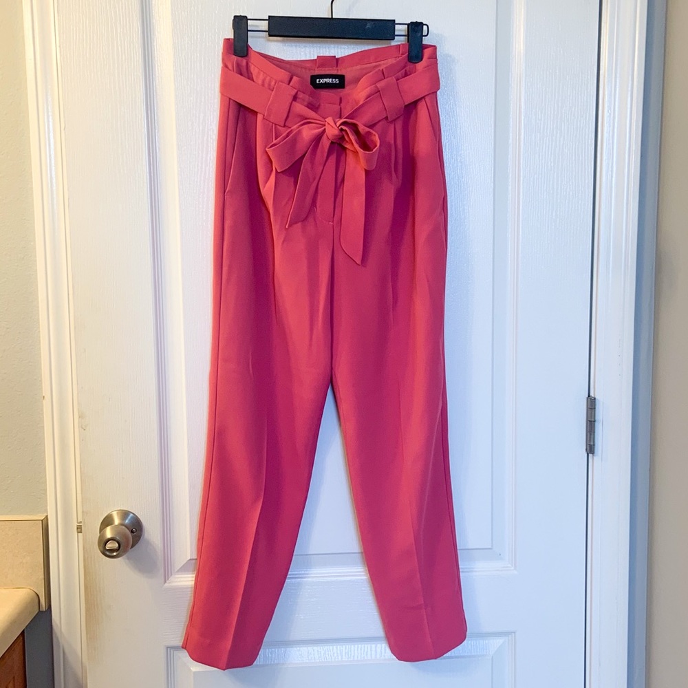 Express Highwaisted Paperbag Ankle Pant